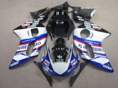 BM FIMER VOLVO Blau Weiß Schwarz 98-02 YZF R6 Motorrad Verkleidung