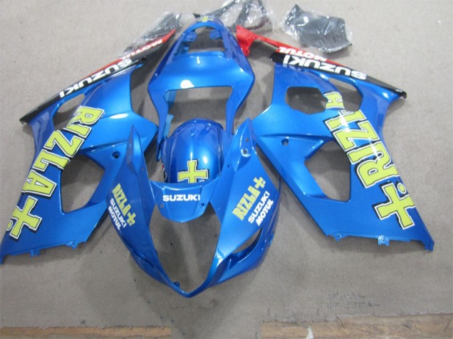 Blau Gelb Rizla 03-04 GSXR 1000 Motorrad Verkleidung