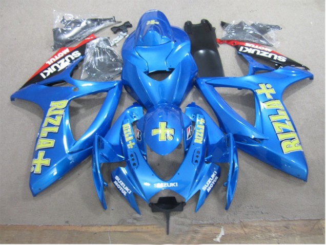 Blau Gelb Rizla 06-07 GSXR 600 Motorrad Verkleidung Blau Gelb Rizla 06-07 GSXR 600 Motorrad Verkleidung