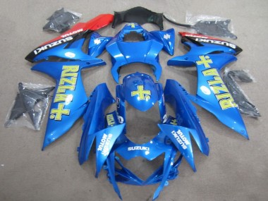 Blau Gelb Rizla 11-21 GSXR 600 Motorrad Verkleidung