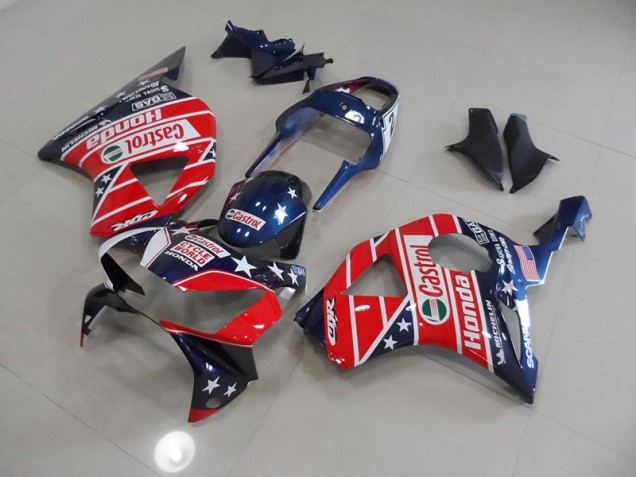 Blau Rot Castrol Zykluswelt 02-03 CBR900RR 954 Motorrad Verkleidung Blau Rot Castrol Zykluswelt 02-03 CBR900RR 954 Motorrad Verkleidung