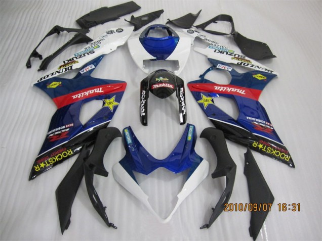 Blau Schwarz Rockstar 05-06 GSXR 1000 Motorrad Verkleidung Blau Schwarz Rockstar 05-06 GSXR 1000 Motorrad Verkleidung