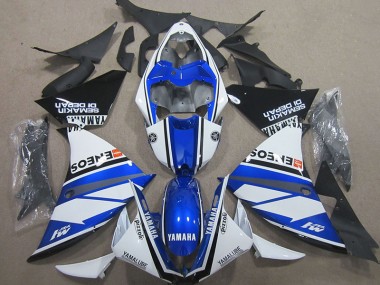 Blau Weiß Blau Weiß ENEOS 00-01 YZF R1 Motorrad Verkleidung