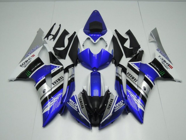 Blau Weiß ENEOS Monster 08-16 YZF R6 Motorrad Verkleidung Blau Weiß ENEOS Monster 08-16 YZF R6 Motorrad Verkleidung
