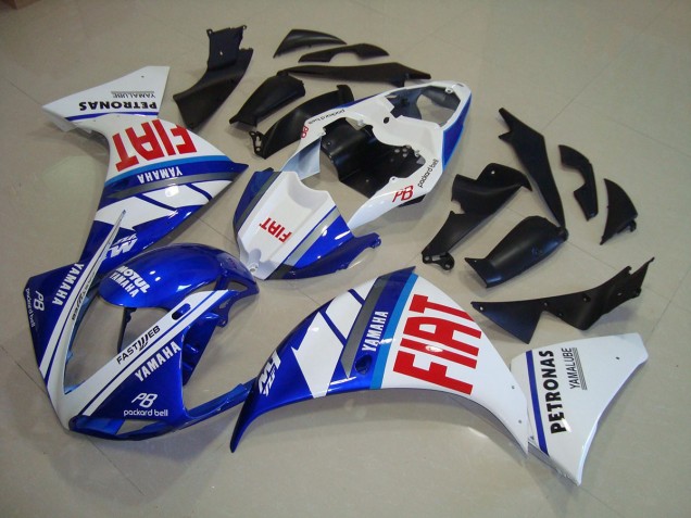 Blau Weiß Fiat 09-11 YZF R1 Motorrad Verkleidung Blau Weiß Fiat 09-11 YZF R1 Motorrad Verkleidung