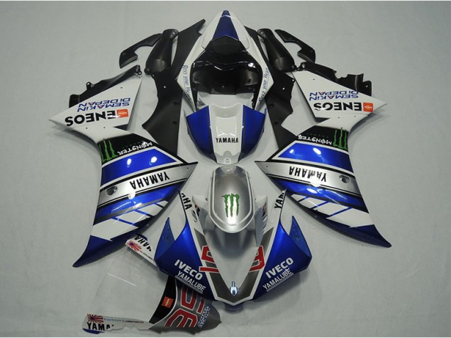 Blau Weiß IVECO 12-14 YZF R1 Motorrad Verkleidung Blau Weiß IVECO 12-14 YZF R1 Motorrad Verkleidung