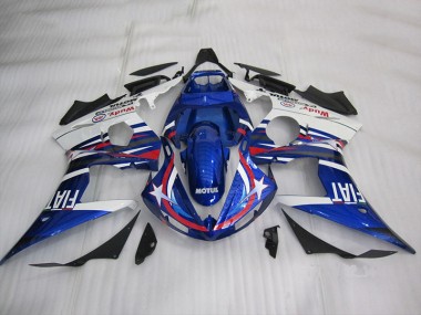 Blau Weiß Motul Fiat 03-05 YZF R6 Motorrad Verkleidung