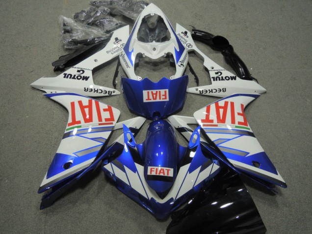 Blau Weiß Rot Fiat 07-08 YZF R1 Motorrad Verkleidung