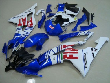 Blau Weiß Rot Fiat 08-16 YZF R6 Motorrad Verkleidung