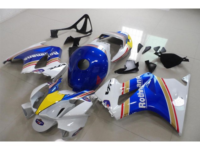 Blau Weiß Rothmans 02-13 VFR800 Motorrad Verkleidung Blau Weiß Rothmans 02-13 VFR800 Motorrad Verkleidung