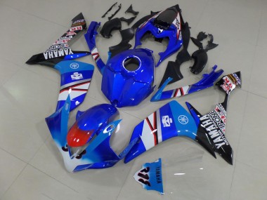 Blau Weiß Schwarz Aufkleber 07-08 YZF R1 Motorrad Verkleidung