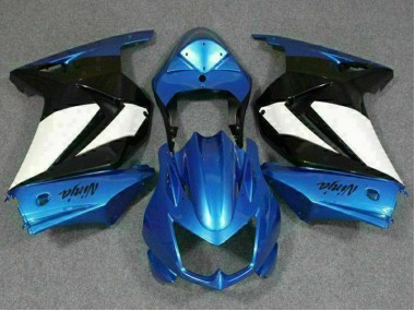 Blau Weiß Schwarz Ninja 08-12 EX250 Motorrad Verkleidungen