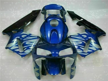Blau mit silberner Flamme 03-04 CBR600RR Motorrad Verkleidung