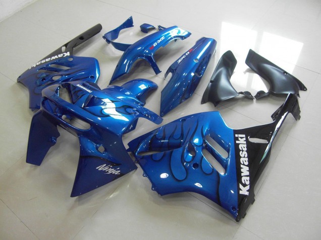 Blau schwarze Flamme 94-97 ZX9R Motorrad Verkleidungen Blau schwarze Flamme 94-97 ZX9R Motorrad Verkleidungen