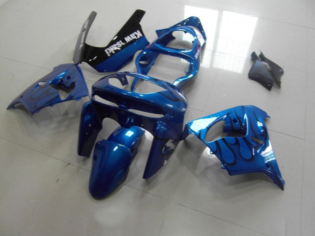 Blau schwarze Flamme 98-99 ZX9R Motorrad Verkleidung Blau schwarze Flamme 98-99 ZX9R Motorrad Verkleidung