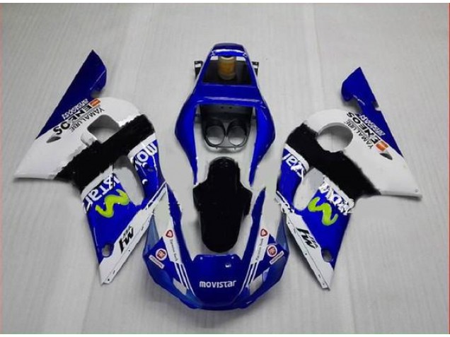 Blaugrün Weiß 98-02 YZF R6 Motorrad Verkleidung Blaugrün Weiß 98-02 YZF R6 Motorrad Verkleidung