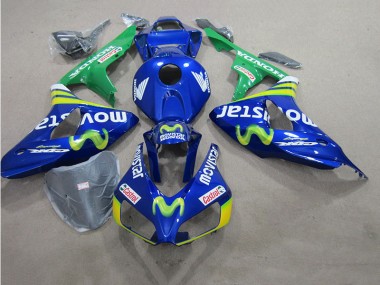 Blaus Movistar Castrol 06-07 GSXR 600 Motorrad Verkleidung