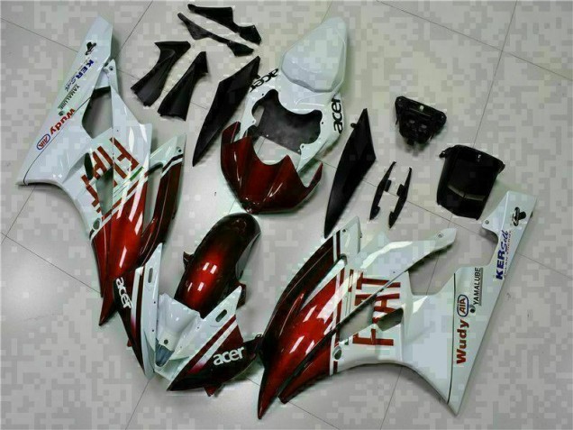 Braun Weiß 06-07 YZF R6 Motorrad Verkleidung Braun Weiß 06-07 YZF R6 Motorrad Verkleidung