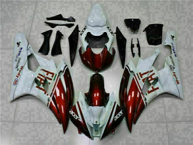 Braun Weiß 06-07 YZF R6 Motorrad Verkleidung Braun Weiß 06-07 YZF R6 Motorrad Verkleidung