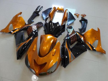 Braun und Schwarz kein Aufkleber 06-11 ZX14R ZZR1400 Motorrad Verkleidung