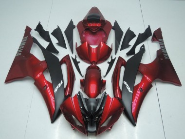 CUndy Rot und Schwarz 08-16 YZF R6 Motorrad Verkleidung