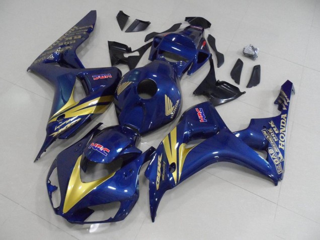 Dunkel blau mit goldenen Streifen 06-07 CBR1000RR Motorrad Verkleidung Dunkel blau mit goldenen Streifen 06-07 CBR1000RR Motorrad Verkleidung