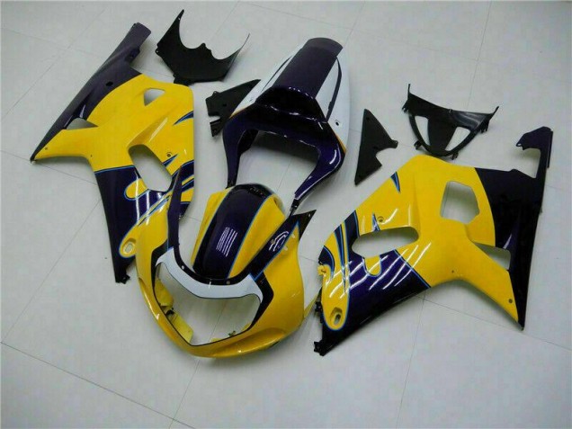 Gelb 01-03 GSXR 600/750 Motorrad Vollverkleidung Gelb 01-03 GSXR 600/750 Motorrad Vollverkleidung