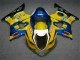 Gelb Blau 03-04 GSXR 1000 Motorrad Verkleidung Gelb Blau 03-04 GSXR 1000 Motorrad Verkleidung