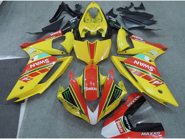 Gelb Rot Swan 07-08 YZF R1 Motorrad Verkleidung Gelb Rot Swan 07-08 YZF R1 Motorrad Verkleidung
