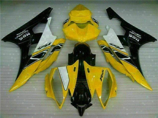 Gelb Schwarz 06-07 YZF R6 Motorrad Verkleidung Gelb Schwarz 06-07 YZF R6 Motorrad Verkleidung