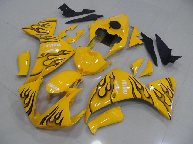 Gelb Schwarz Flamme 09-11 YZF R1 Motorrad Verkleidung