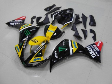 Gelb Schwarz Monster 09-11 YZF R1 Motorrad Verkleidungen