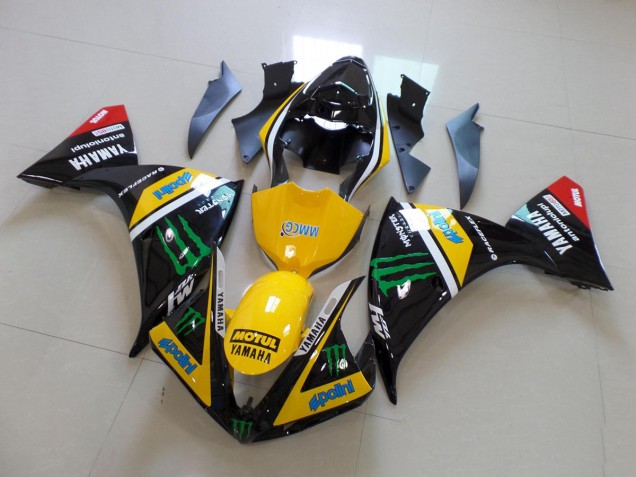 Gelb Schwarz Monster 12-14 YZF R1 Motorrad Verkleidungen Gelb Schwarz Monster 12-14 YZF R1 Motorrad Verkleidungen
