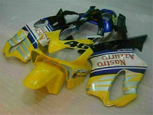 Gelb Silber Nastro Azzurro 01-03 CBR600 F4i Motorrad Verkleidung