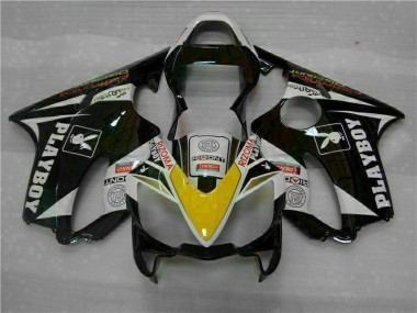 Gelb Silber Schwarz Playboy 01-03 CBR600 F4i Motorrad Verkleidung