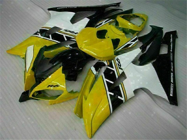 Gelb Weiß 08-16 YZF R6 Motorrad Verkleidung Gelb Weiß 08-16 YZF R6 Motorrad Verkleidung