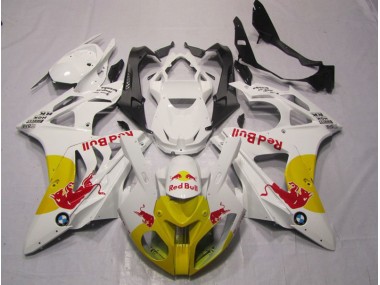 Gelb Weiß Red Bull 09-14 S1000RR Motorrad Verkleidung