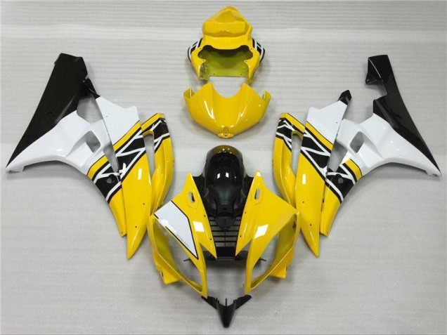 Gelb Weiß Schwarz 06-07 YZF R6 Motorrad Verkleidung Gelb Weiß Schwarz 06-07 YZF R6 Motorrad Verkleidung