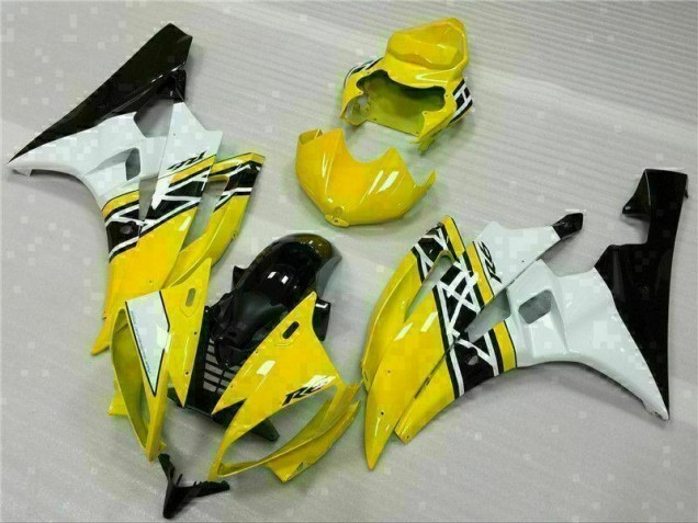 Gelb Weiß Schwarz 06-07 YZF R6 Motorrad Verkleidungen