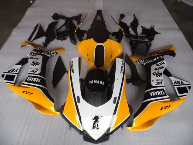 Gelb Weiß Schwarz 15-19 YZF R1 Motorrad Verkleidung Gelb Weiß Schwarz 15-19 YZF R1 Motorrad Verkleidung