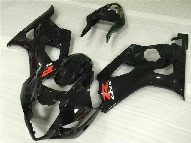 Glänzend Schwarz 03-04 GSXR 1000 Motorrad Vollverkleidung