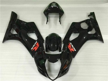 Glänzend Schwarz 03-04 GSXR 1000 Motorrad Vollverkleidung