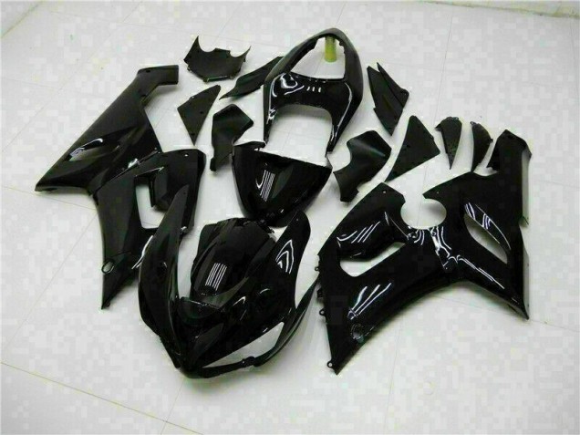 Glänzend Schwarz 05-06 ZX6R Motorrad Verkleidungen Glänzend Schwarz 05-06 ZX6R Motorrad Verkleidungen