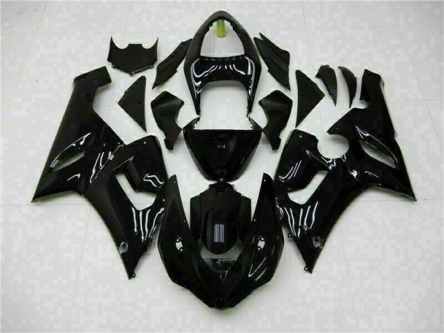 Glänzend Schwarz 05-06 ZX6R Motorrad Verkleidungen Glänzend Schwarz 05-06 ZX6R Motorrad Verkleidungen