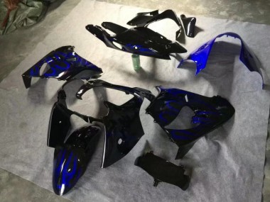 Glänzend Schwarz Blau Flamme 00-01 ZX9R Motorrad Verkleidung