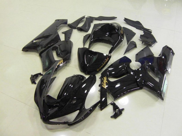 Glänzend Schwarz Gold Aufkleber 05-06 ZX6R Motorrad Verkleidung Glänzend Schwarz Gold Aufkleber 05-06 ZX6R Motorrad Verkleidung