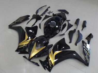 Glänzend Schwarz Gold Aufkleber 12-16 CBR1000RR Motorrad Verkleidung