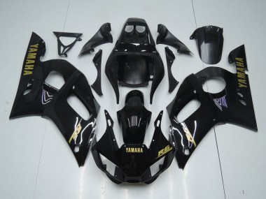 Glänzend Schwarz Gold Aufkleber 98-02 YZF R6 Motorrad Verkleidung