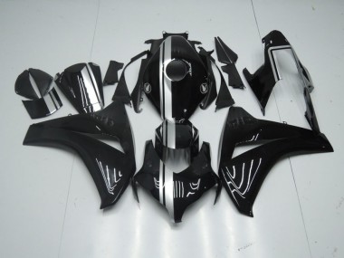 Glänzend Schwarz mit silbernem Streifen 08-11 CBR1000RR Motorrad Verkleidung