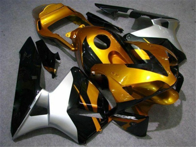 Gold Silber Schwarz 03-04 CBR600RR Motorrad Verkleidung Gold Silber Schwarz 03-04 CBR600RR Motorrad Verkleidung